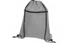 Рюкзак со шнурком Ross из переработанного ПЭТ, heather medium grey