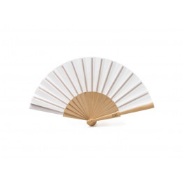 Деревянный веер MILOS, натуральный/белый