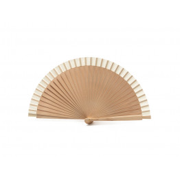 Деревянный веер с хлопчатобумажной тканью ZANTE, бежевый