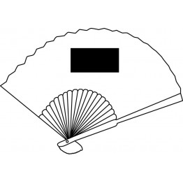 Складной веер BAMBOO COOL, белый