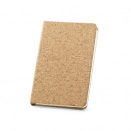 ADAMS A5. Пробковый блокнот A5 с листами в линейку цвета слоновой кости