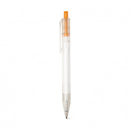 HARLAN. Шариковая ручка из rPET с цветной кнопкой