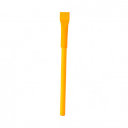 Ручка картонная Greta с колпачком, оранжевая