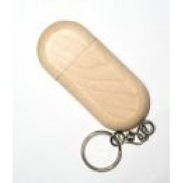 корпус из дерева  , овальная форма. Колпачек притягивается магнитом.  В комплектацию входит карабин для ключей. Способ нанесения гравировка или тампопечать