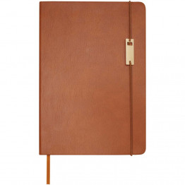 Блокнот Legato формата A5 с набором из шариковой и роллерной ручек