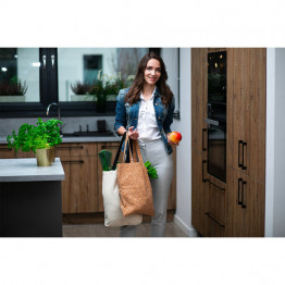 Сумка для покупок из пробки Almada, бежевая